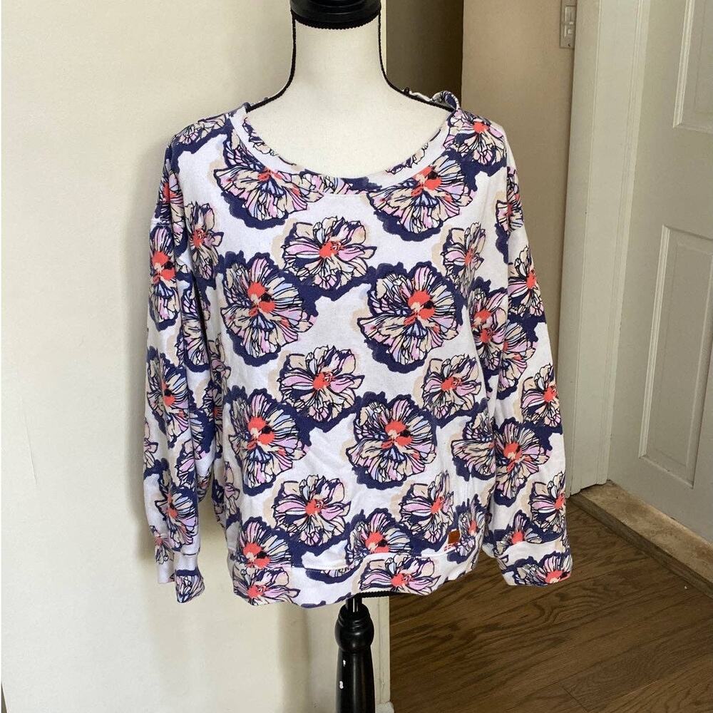 Peace Love World Printed French Terry Pull-Over